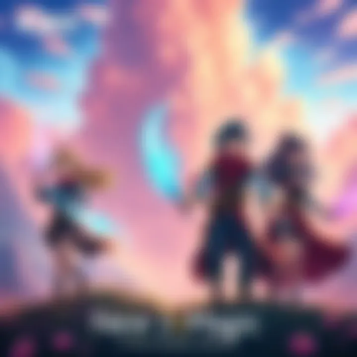 Characters from Kinato's Magic embark on a new adventure together, showcasing their magical abilities in a vibrant landscape.