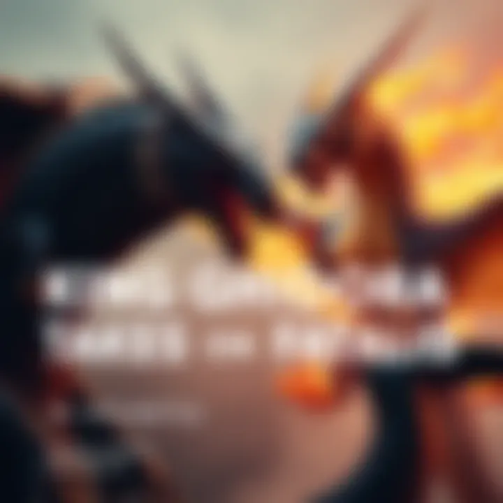 King Ghidorah, the golden dragon, battles Fatalis, the fierce black dragon, in an epic showdown