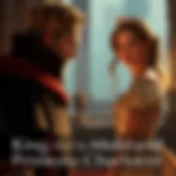 The King of Midland confronts Princess Charlotte, showing a tense moment of betrayal as he turns away from her with a conflicted expression.