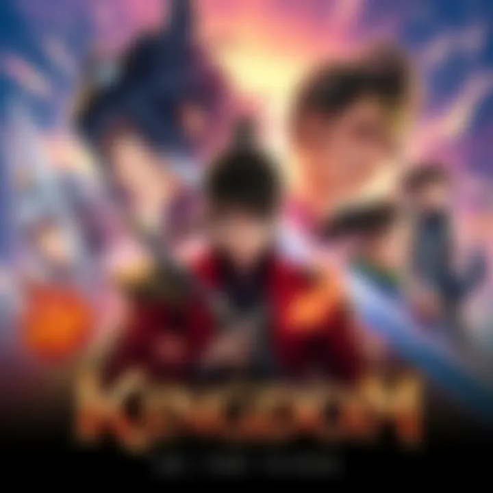 Art featuring popular characters from the Kingdom series, showcasing their unique designs and styles, surrounded by a vibrant background.