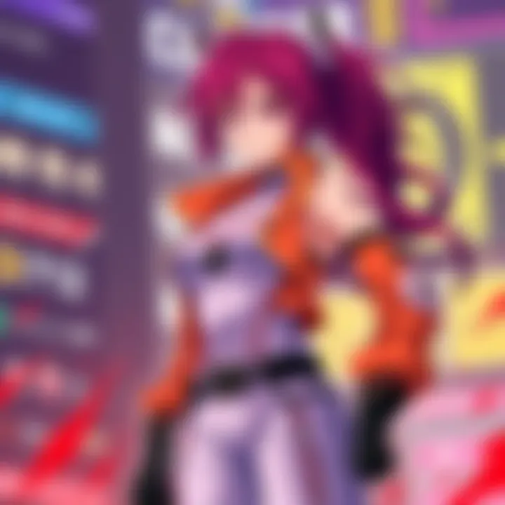 Kirara displays her fierce persona with a striking outfit and intense expression, standing confidently in a dynamic pose.