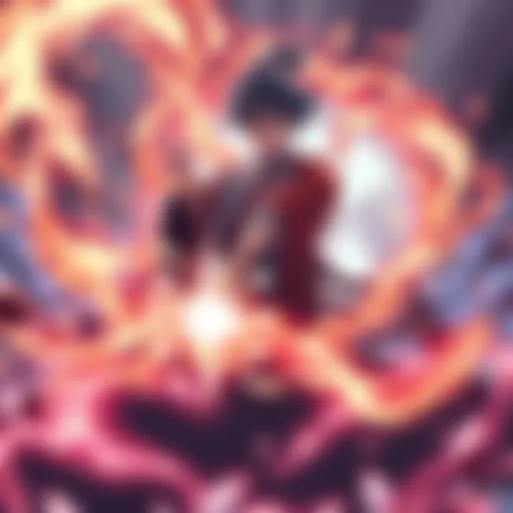 An illustration showing Kishibe using his Cursed Technique with a mystical aura around him.