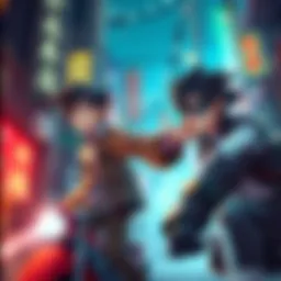 Kishibe and Quanxi showcasing their partnership in a dynamic scene, highlighting their camaraderie over nine episodes.