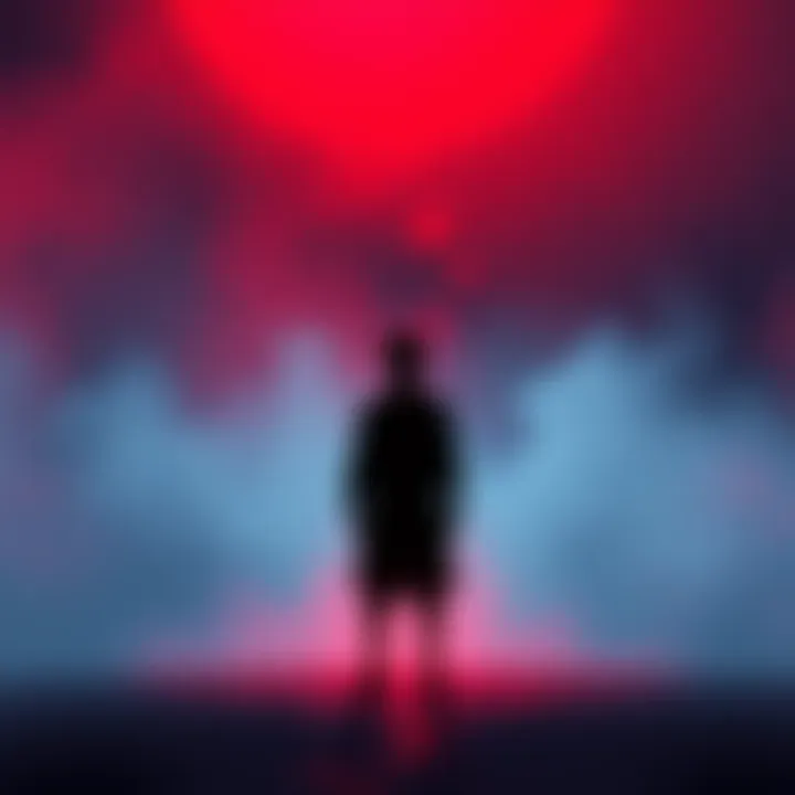 A silhouette of a character standing alone in a misty background, representing Kishibe's disappearance from the story.