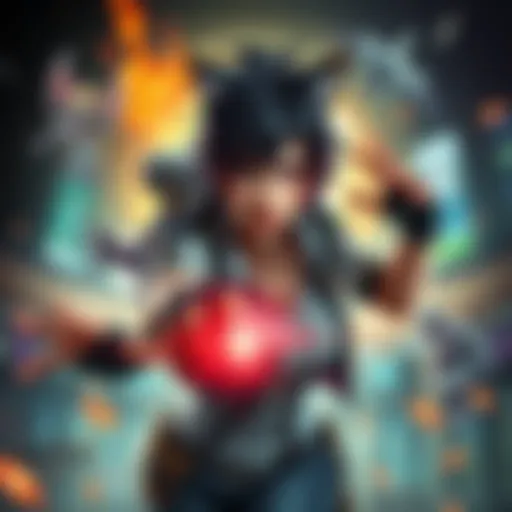 Kita showcasing her abilities in the game, surrounded by dynamic visuals representing her unique traits.
