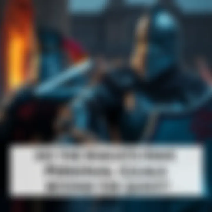 A group of knights discussing their personal goals while preparing for a battle against Arthur and the Four Evils.