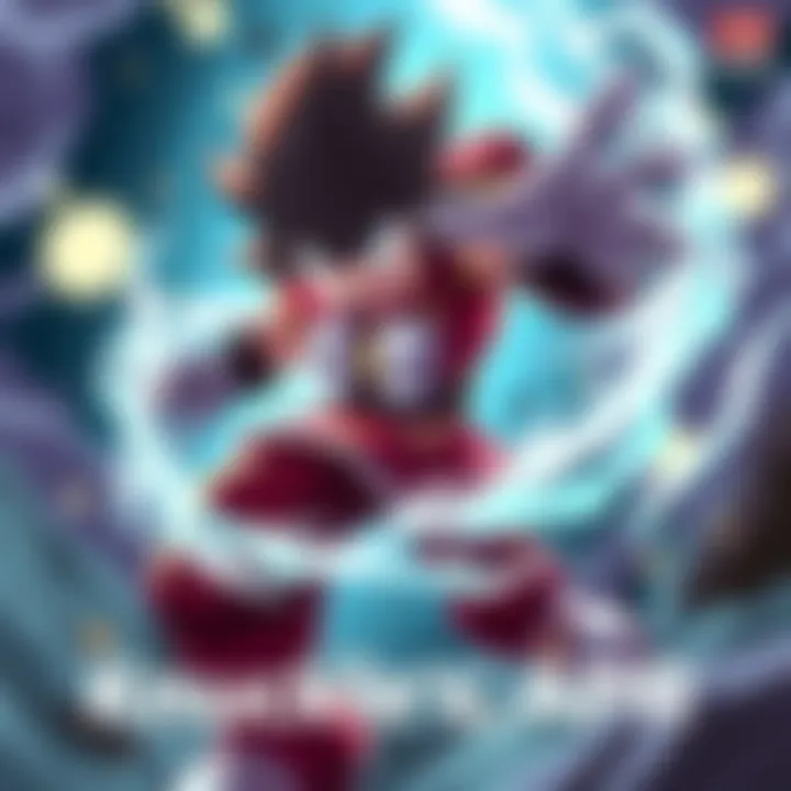 Art showing Knuckle from Hunter x Hunter using his APR as a cursed technique, surrounded by energy effects