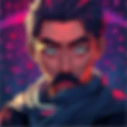 Ko Murakami Character Portrait A close-up of Ko Murakami, showcasing his humble strength and unique aura, set against a vibrant background.