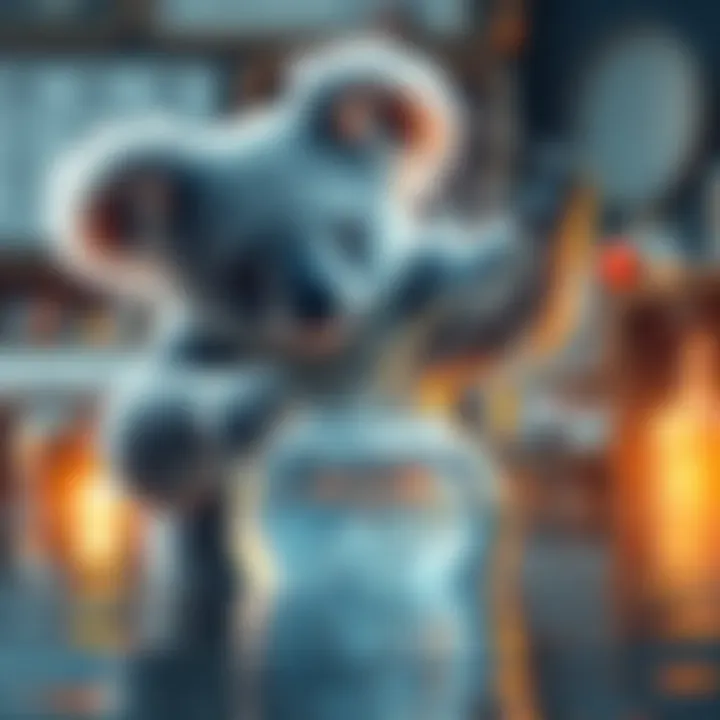 Koala demonstrates his nen ability by increasing water volume in a container, showcasing impressive technique and focus