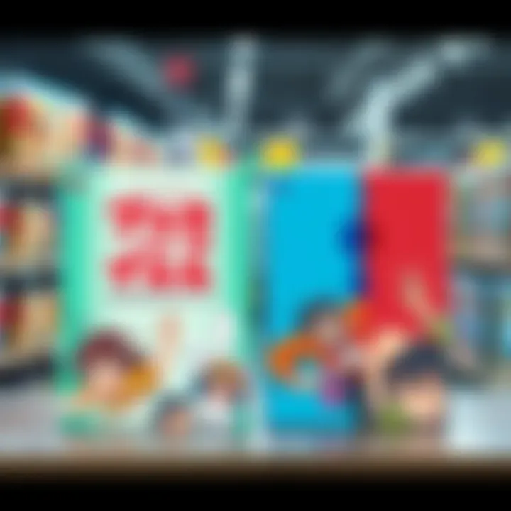Two new box sets of Kodansha comics with colorful covers displayed on a shelf in a store