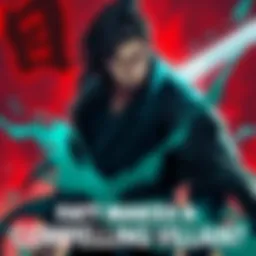 A detailed illustration of Kokushibo, showcasing his dark clothing and intense expression, reflecting his complex personality and envy, set in a dramatic background.