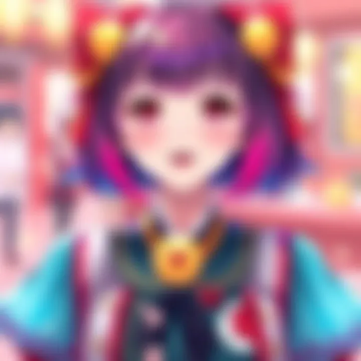 A colorful illustration showing Komachi Fumo with her updated design, featuring vibrant colors and a fresh style that excites her fans.