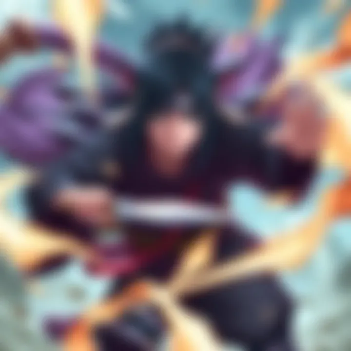 Konan uses her origami jutsu to battle, showcasing her skills and kunoichi strength
