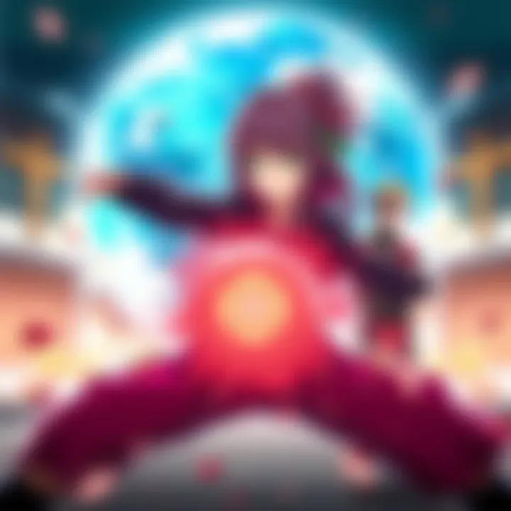 Konan showcasing her paper bomb technique with Tsunade and the Mizukage watching in the background