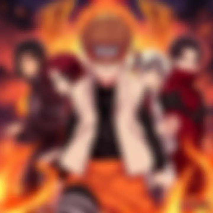 Fan art of Choji, Shino, Hinata, and Naruto reimagined as members of the Gotei 13 from Bleach