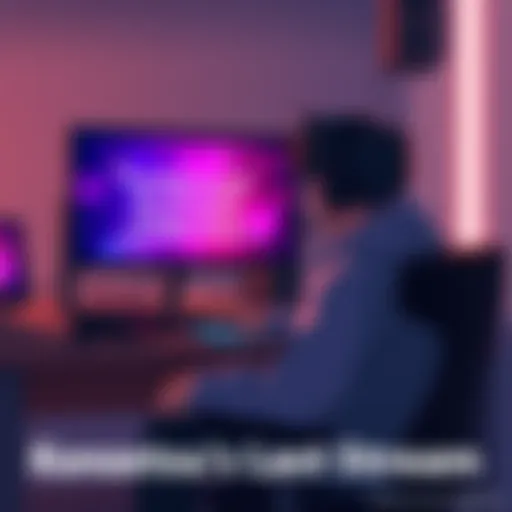 Konzetsu sitting at his streaming desk, looking emotional while speaking to his audience, with a heartfelt message about mental health on the screen behind him.