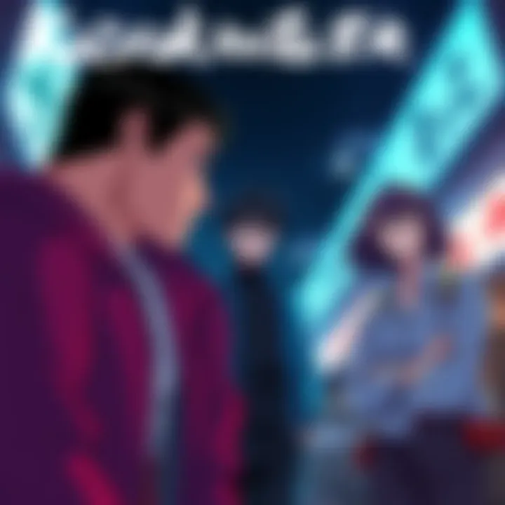 An illustration showing characters from the Kozuka Knives Arc discussing an oversight in the plot