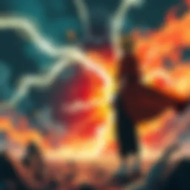 Krillin faces Ichigo's attack Krillin stands confidently as Ichigo charges a powerful multiversal attack, energy crackling around them.