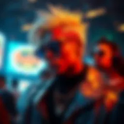 Kroni's new bold look Kroni shows off a striking new hairstyle and outfit, drawing attention from the crowd.