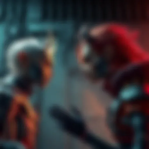 Kronii and Fauna in a heated discussion, showing their contrasting expressions and tension between them.