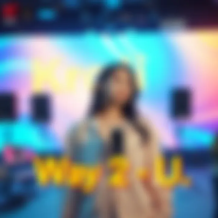 Kronii Music Video Announcement Kronii promoting her song 'Way 2 U' with vibrant background and musical elements
