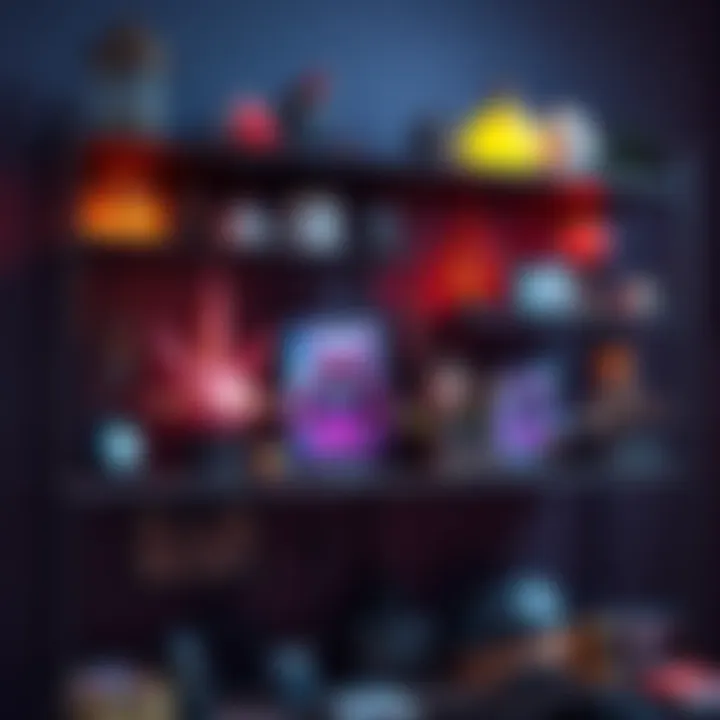 Kson's Shelf with Unique Items Kson's shelf filled with various interesting collectibles and decorations during a stream