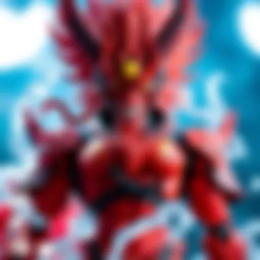 A detailed view of the Kurama action figure by Asmus showcasing its craftsmanship and features