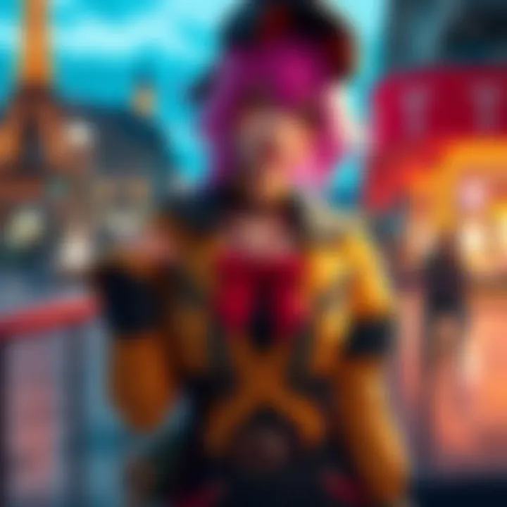 Mona_Flowers dressed as Kurapika, showcasing her costume at the Paris convention with a scenic background.