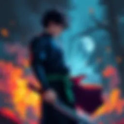 Kuro stands confidently, ready for the upcoming fight against lusopp, displaying determination and strength.