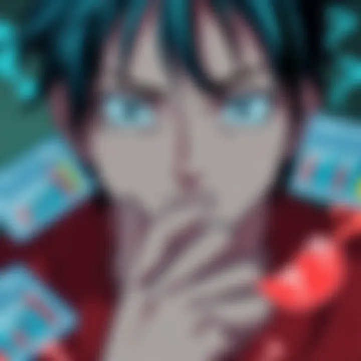A close-up of Kuroki with a thoughtful expression, surrounded by question marks and charts indicating his ranking debate, representing his character's lack of feats in Omega.