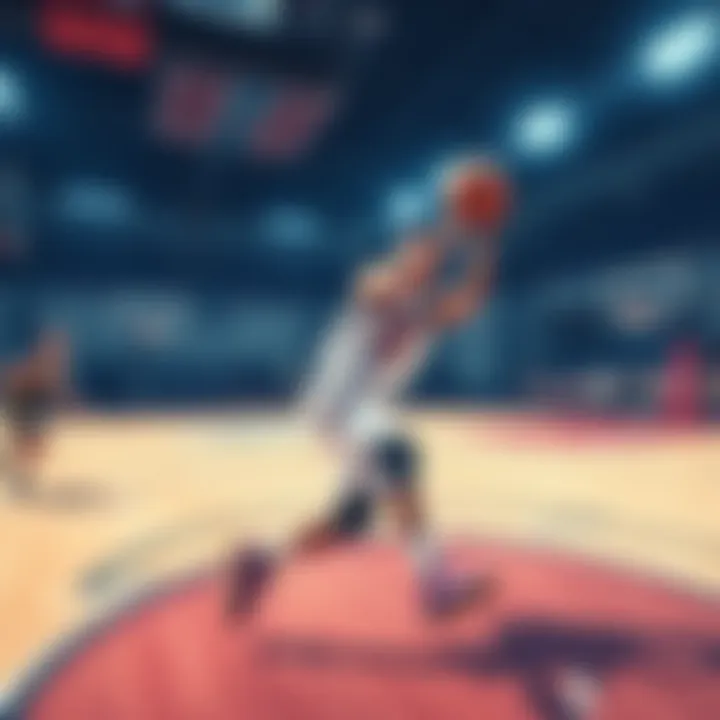 Kuroko skillfully passes the basketball to a teammate, showcasing his quick and precise movement on the court.