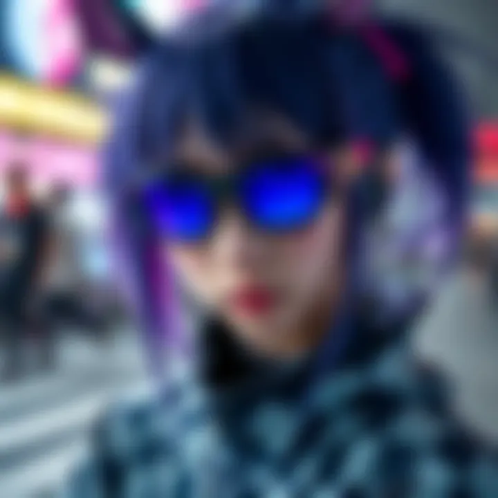 Kurourushi Cosplay with Alien Sunglasses A person dressed as Kurourushi wearing unique alien sunglasses, showcasing creative costume design elements