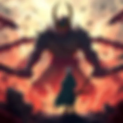 Kusakabe stands bravely in front of Sukuna, ready for battle despite the danger. The scene captures his determination and courage in the face of a powerful threat.