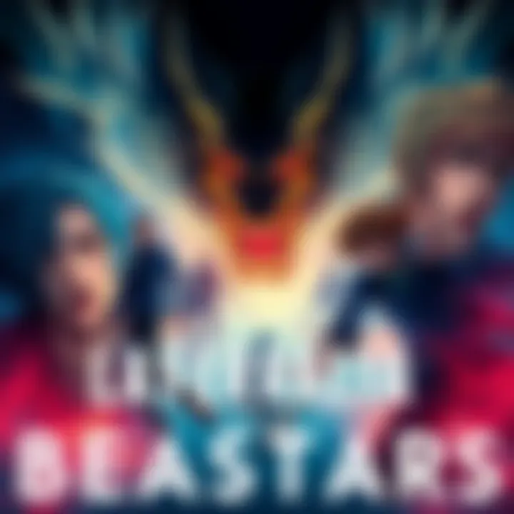 A scene from BEASTARS featuring the characters in an intense moment, showcasing the energy of the LA FERALIA theme by Kousaki Satoru.