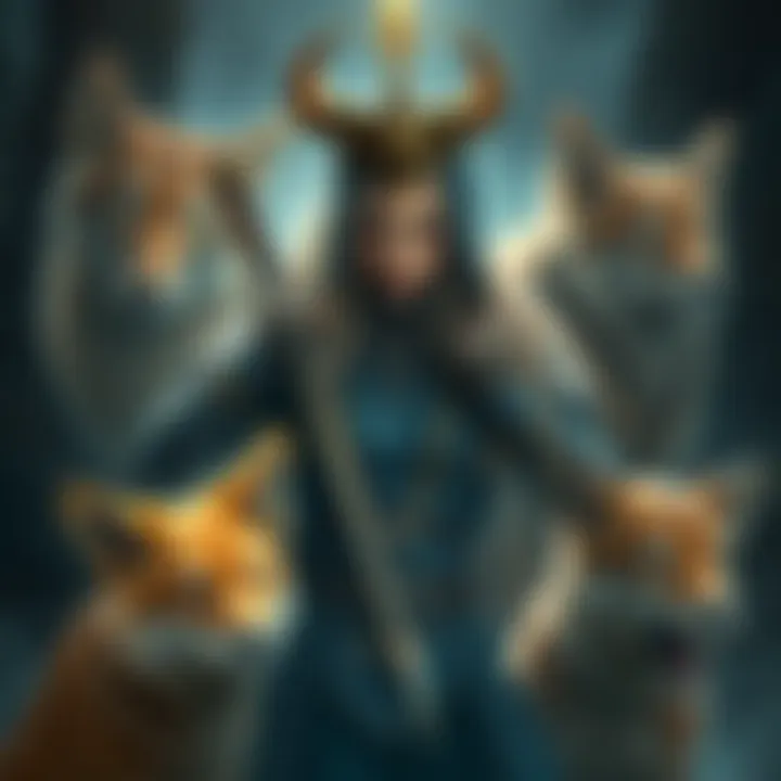 An artistic representation of Lady Nagant surrounded by animals, reflecting her duality as an assassin and a person with emotional depth.