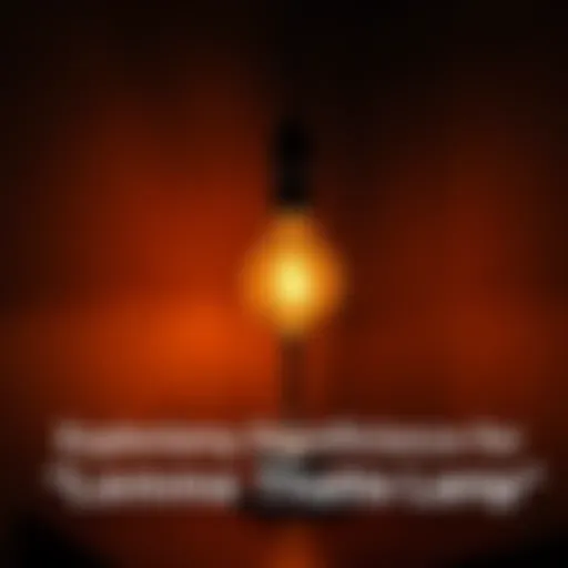 A bright lamp representing inspiration and creativity, illuminating a dark room.