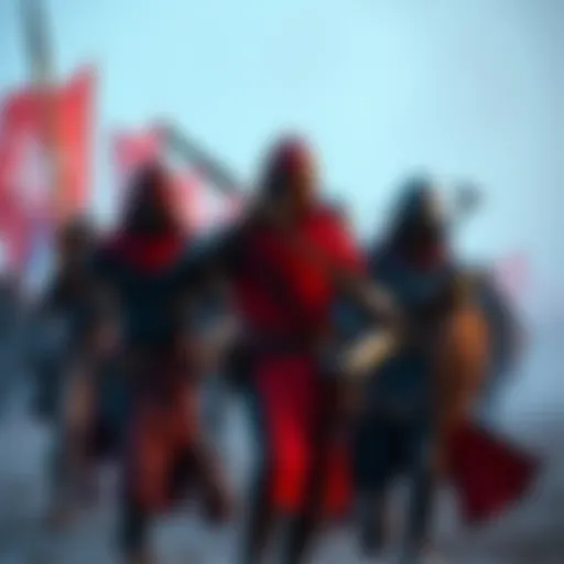 A group of LARPing participants dressed in various costumes, engaging in role-playing and activities during a race.