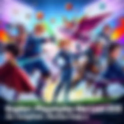 Colorful illustration of various characters showcasing their unique abilities in a game setting