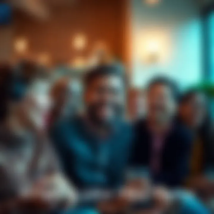 A group of diverse friends laughing together while sharing jokes, illustrating the power of humor in bonding.
