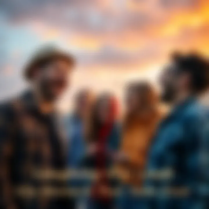 People laughing together A group of friends laughing and enjoying a funny moment outdoors