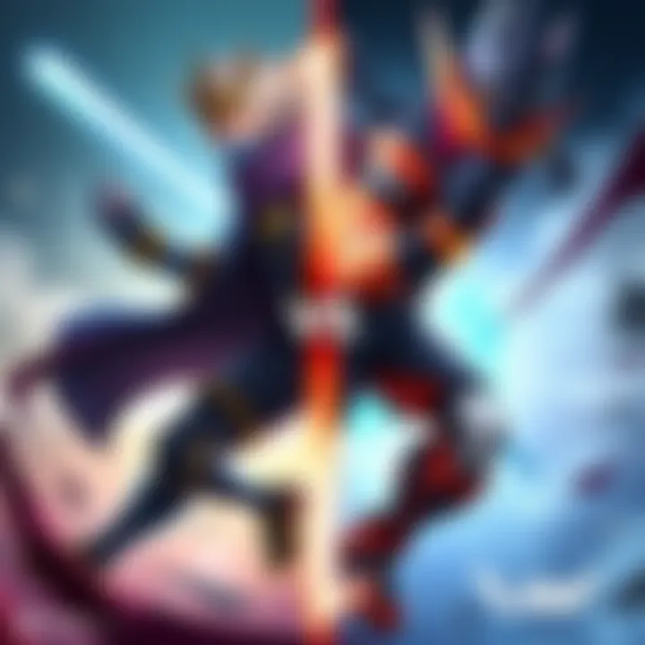 Law vs G5v2 Comparison A side-by-side comparison of two characters, Law and G5v2, in an action pose, highlighting their unique abilities and styles for runners.