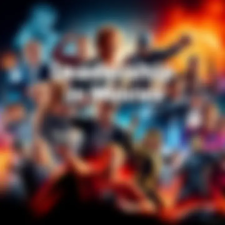 A collage of famous movie heroes and bosses showcasing leadership qualities, including iconic poses of strong characters in action or discussion, symbolizing inspiration and authority.