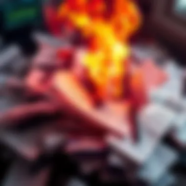 Documents and Files Leaked A pile of papers and digital devices showing confidential information, symbolizing scandal and hidden truths,