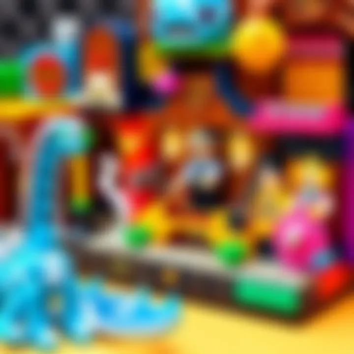 A colorful LEGO set depicting a famous scene from One Piece with characters and elements from the show