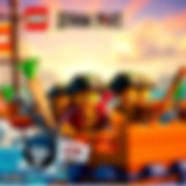 A colorful scene featuring LEGO models of Straw Hat Pirates ready for an adventure