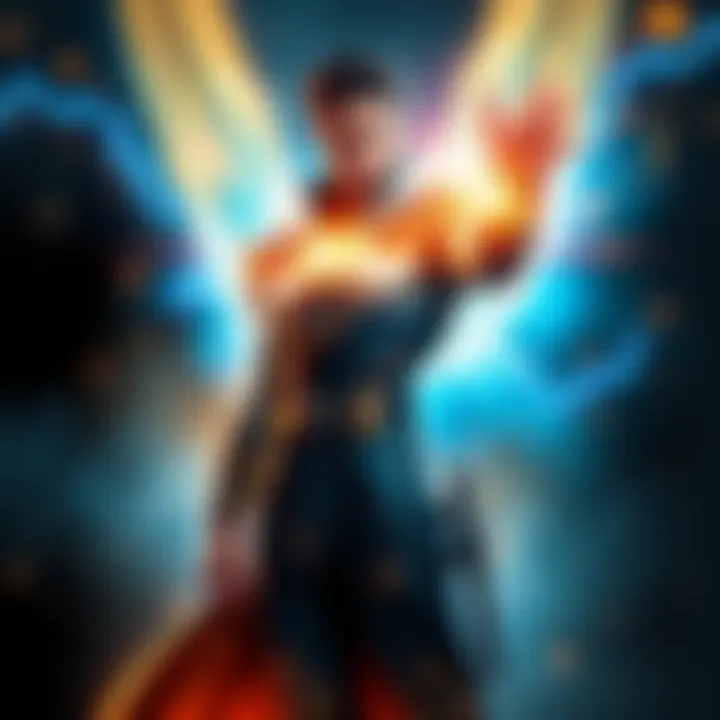 Levi stands confidently with a glowing aura, showcasing his unique powers in a dynamic pose.