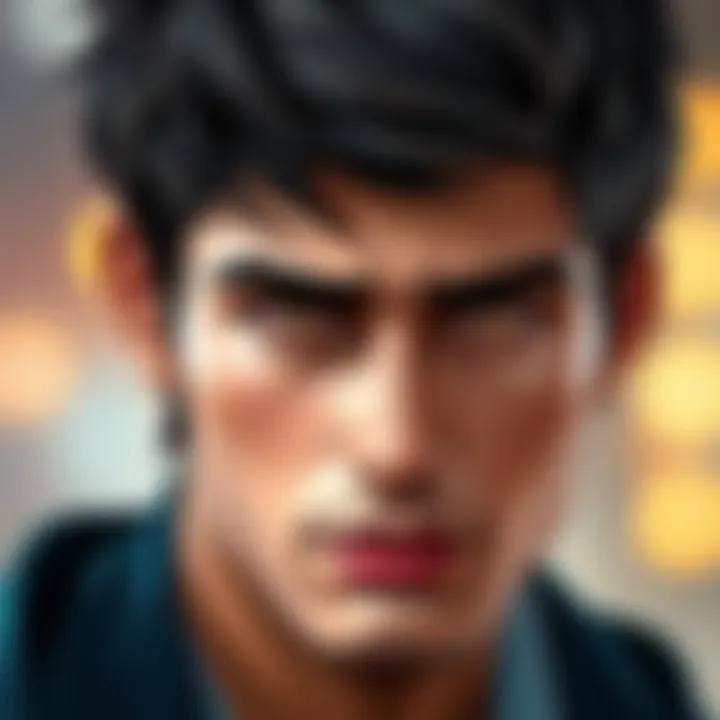 A close-up portrait of Levi showcasing his distinctive hairstyle and confident expression, emphasizing his appeal and style.