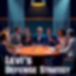 People discussing Levi's defensive measures at a round table, showcasing varied opinions and reactions.