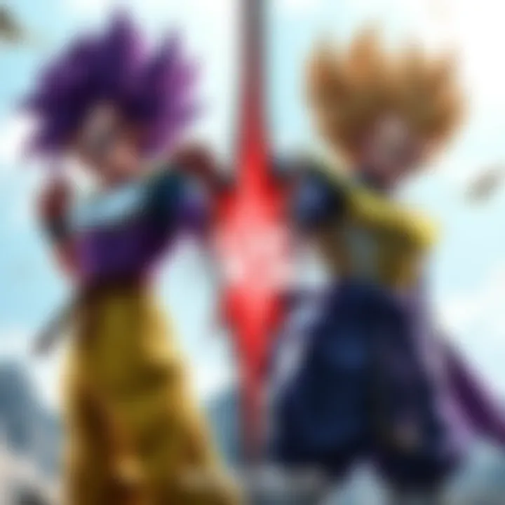 A side-by-side comparison of LF Gotenks and Transforming Gotenks showcasing their unique styles and powers in a battle stance