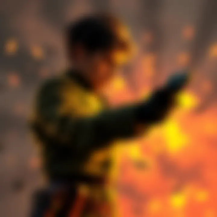 Roy Mustang's Lieutenant holds him back from attacking Envy during a tense moment